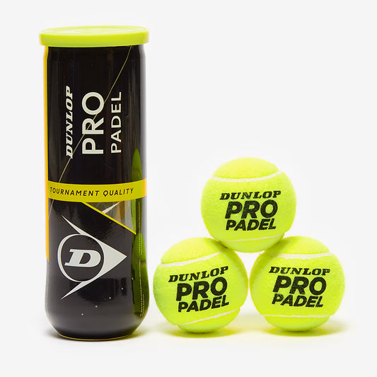 4 X Dunlop Pro Padel Balls (3 Ball Tube)