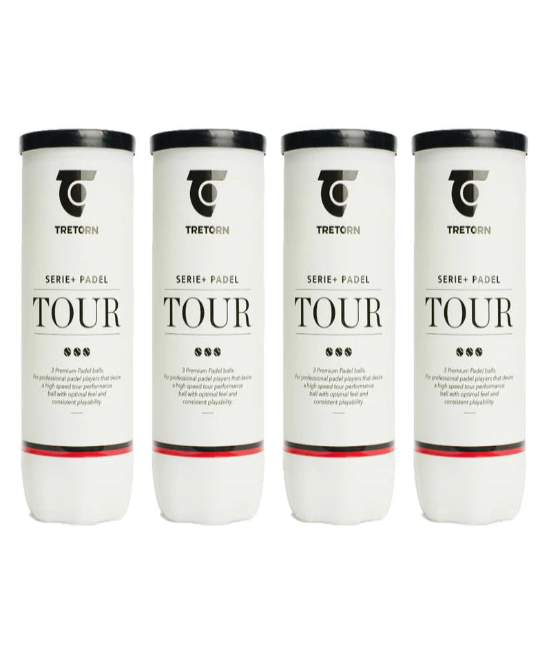 4 X Tretorn Serie + Tour Tubes (3 Ball Tube)